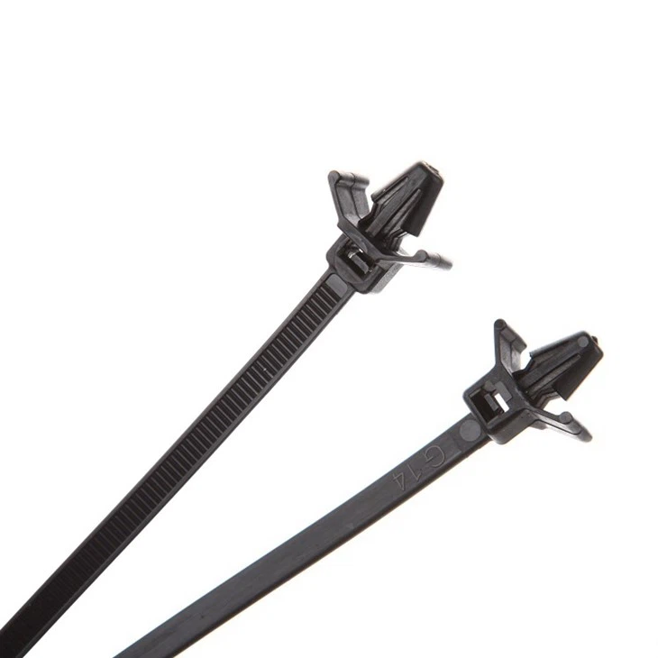 Attache de câble à montage par poussée angulaire à disque